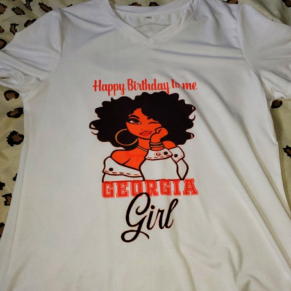 Georgia birthday girl graphic t shirt